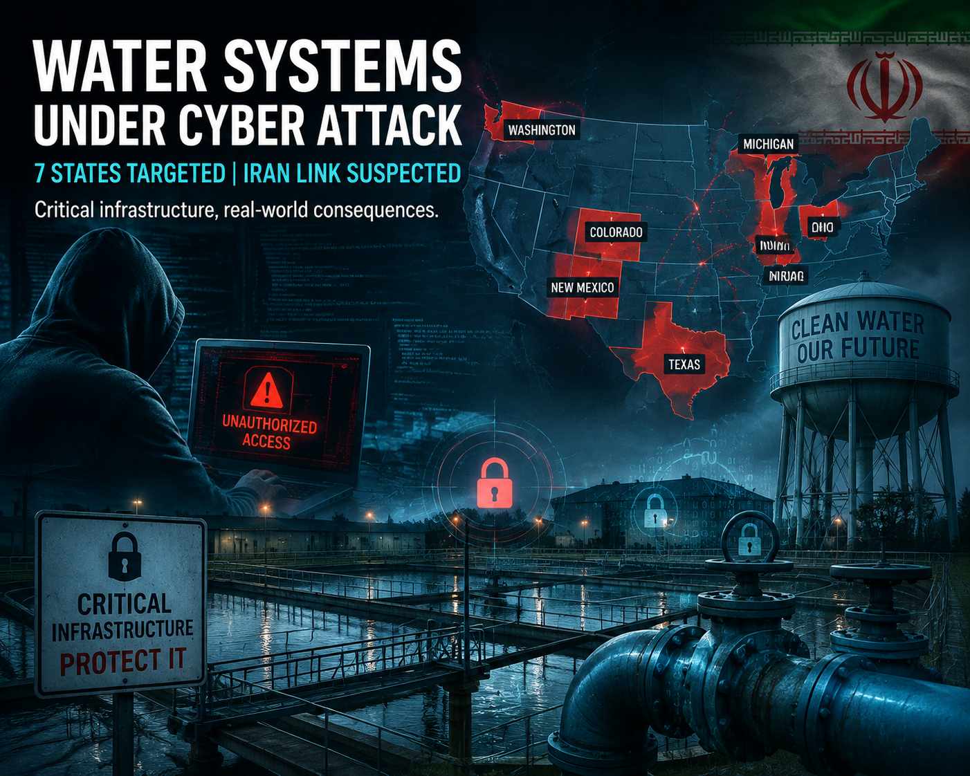 Water Infrastructure Under Siege: Seven U.S. States Grapple with Likely Iranian‑Linked Cyber Intrusions