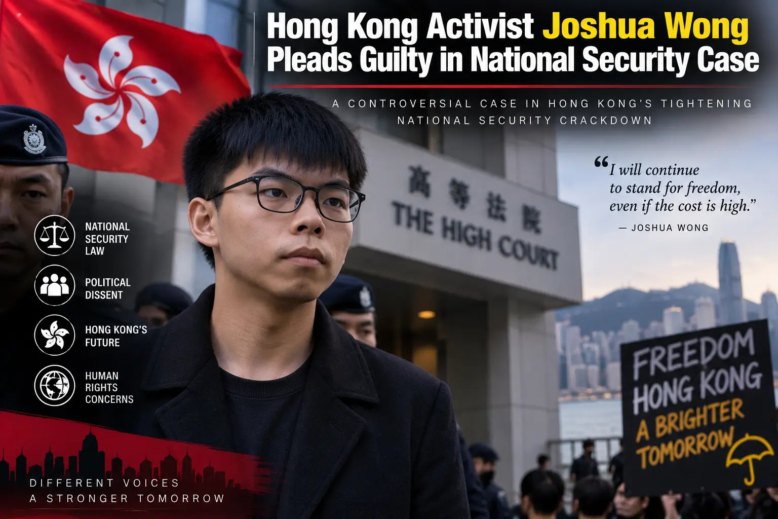 Hong Kong Activist Joshua Wong Pleads Guilty in National Security Case
